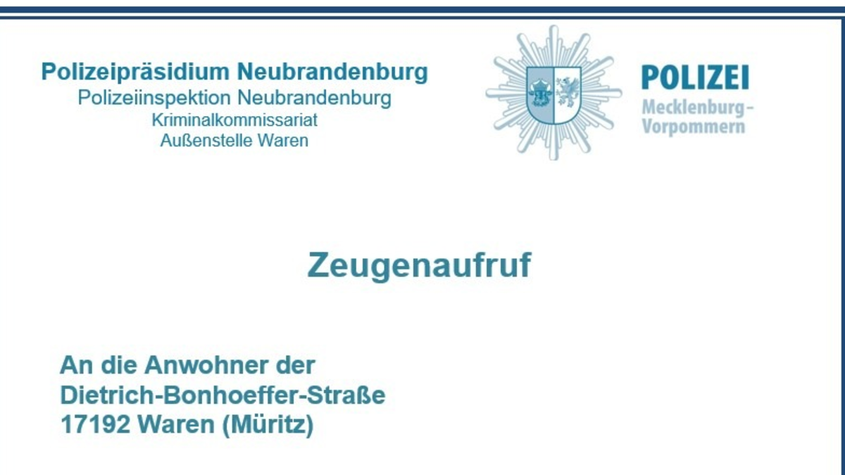 POL-NB: Wer beschädigt Autos in Waren-West? - Foto: presseportal.de