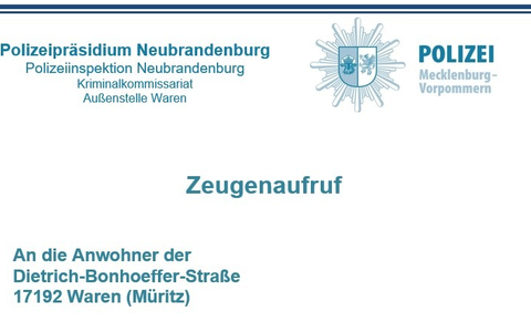 POL-NB: Wer beschädigt Autos in Waren-West? - Foto: presseportal.de