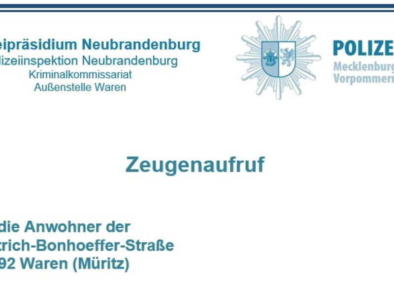 POL-NB: Wer beschädigt Autos in Waren-West? - Foto: presseportal.de