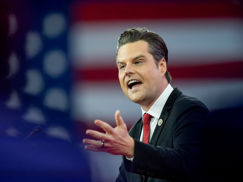 Matt Gaetz stammt aus einer wohlhabenden Familie in Florida - und ist ein lautstarker Unterstützer von Donald Trump. (Archivbild) - Foto: Alex Brandon/AP/dpa