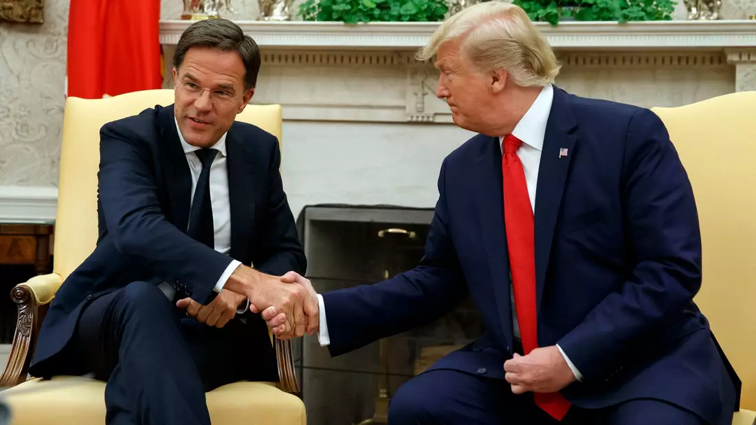 Als niederländischer Regierungschef traf Rutte Trump bereits häufiger. (Archivbild zur Illustration) - Bild: Alex Brandon/AP/dpa