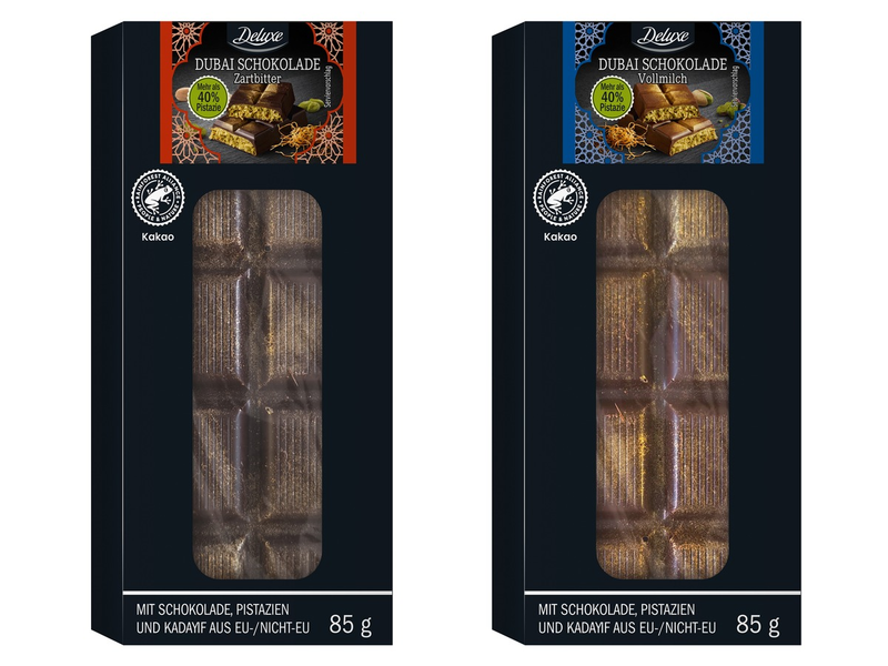 Lidl bringt limitierte Dubai-Schokolade auf den Markt: Top Eigenmarken-Qualität von Deluxe zum günstigen Lidl-Preis - Foto: presseportal.de