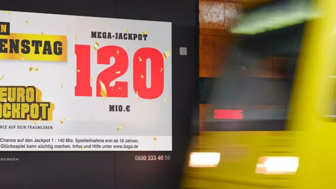 Eurojackpot: 120 Millionen Euro weiter zu haben / Rund 21 Millionen Euro im zweiten Gewinnrang - Bild: presseportal.de