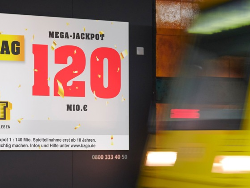 Eurojackpot: 120 Millionen Euro weiter zu haben / Rund 21 Millionen Euro im zweiten Gewinnrang - Foto: presseportal.de