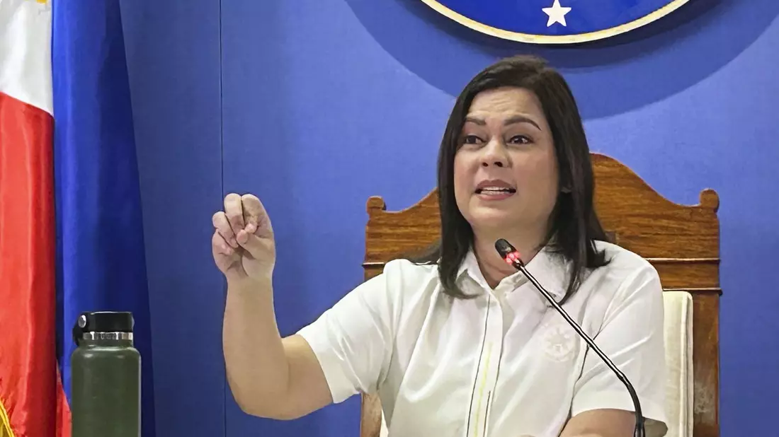 Die philippinische Vizepräsidentin Sara Duterte hat nach eigener Aussage für den Fall ihrer Ermordung dafür gesorgt, dass Präsident Marcos Jr. sterben soll. (Archivbild) - Bild: -/kyodo/dpa