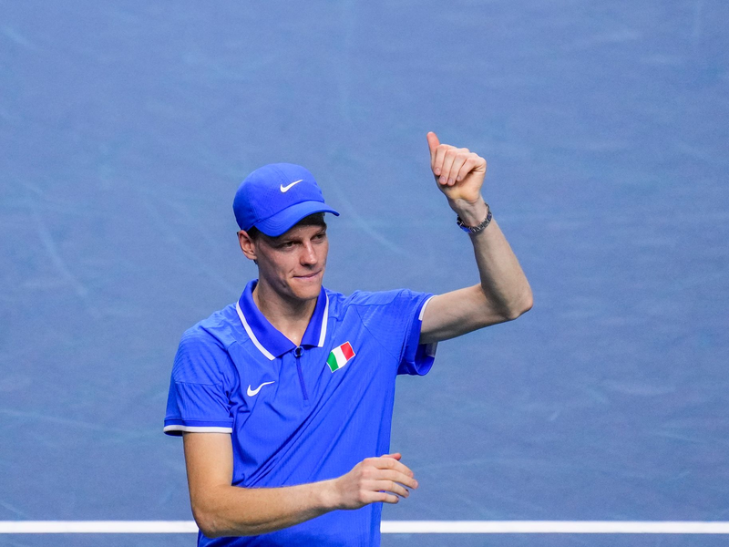 Matteo Berrettini brachte Italien gegen die Niederlande in Führung. - Foto: Manu Fernandez/AP