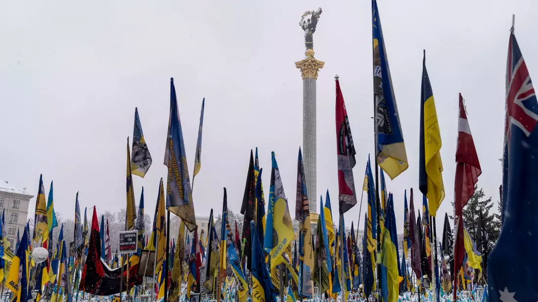 Gedenken an gefallene Ukrainer. (Archivbild) - Bild: Andreas Stroh/ZUMA Press Wire/dpa