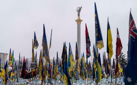 Gedenken an gefallene Ukrainer. (Archivbild) - Foto: Andreas Stroh/ZUMA Press Wire/dpa