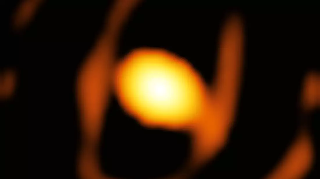 Der Stern WOH G64 in der ersten Nahaaufnahme von der Erde aus. - Bild: Sieso/K. Ohnaka Et Al./Eso/dpa