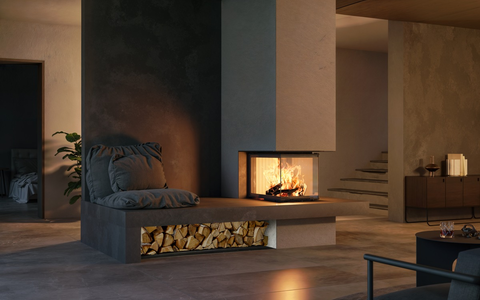 Kaminfeuer neu definiert / BRUNNER Kamin BKH green im Panoramaformat - Foto: presseportal.de