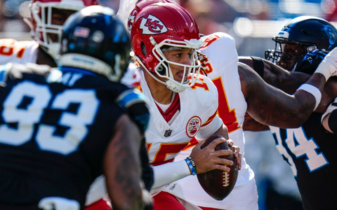 Patrick Mahomes und die Chiefs haben acht ihrer elf Spiele nur Ă€uĂerst knapp gewonnen. - Foto: Rusty Jones/FR171869 AP/AP Patrick Mahomes und die Chiefs haben acht ihrer elf Spiele nur Ă€uĂerst knapp gewonnen. - Foto: Rusty Jones/FR171869 AP/AP