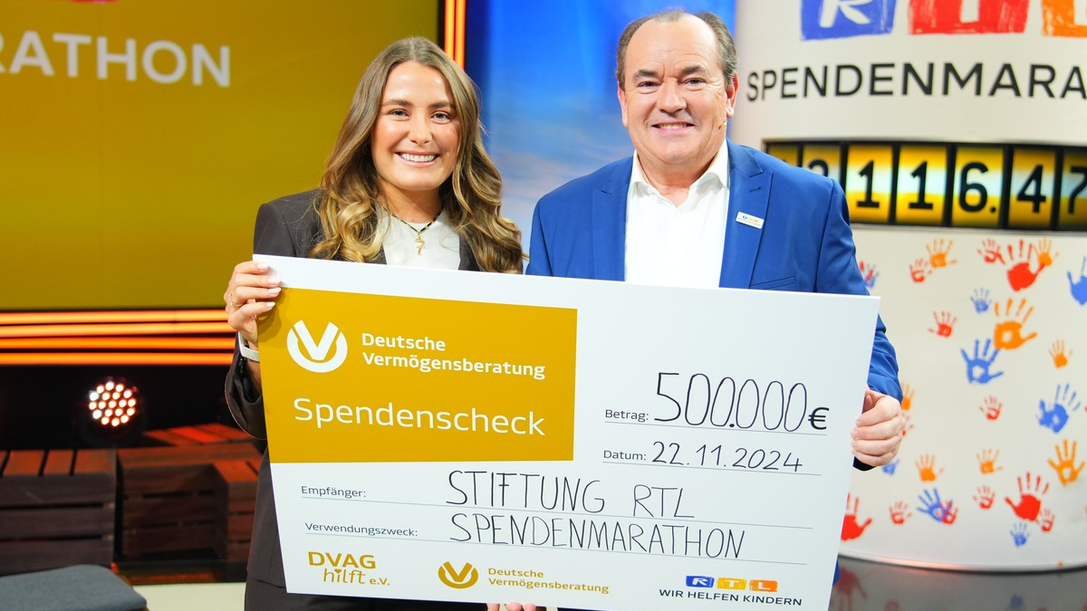 Ein starkes Zeichen für Inklusion beim 29. RTL-Spendenmarathon / Deutsche Vermögensberatung spendet 500.000 Euro - Foto: presseportal.de