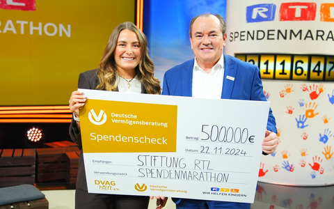 Ein starkes Zeichen für Inklusion beim 29. RTL-Spendenmarathon / Deutsche Vermögensberatung spendet 500.000 Euro - Foto: presseportal.de