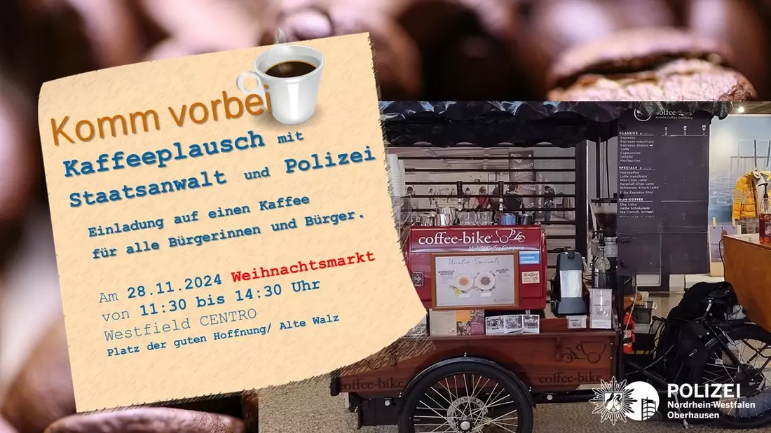 POL-OB: Komm vorbei - Kaffeeplausch mit Staatsanwalt und Polizei - Bild: presseportal.de