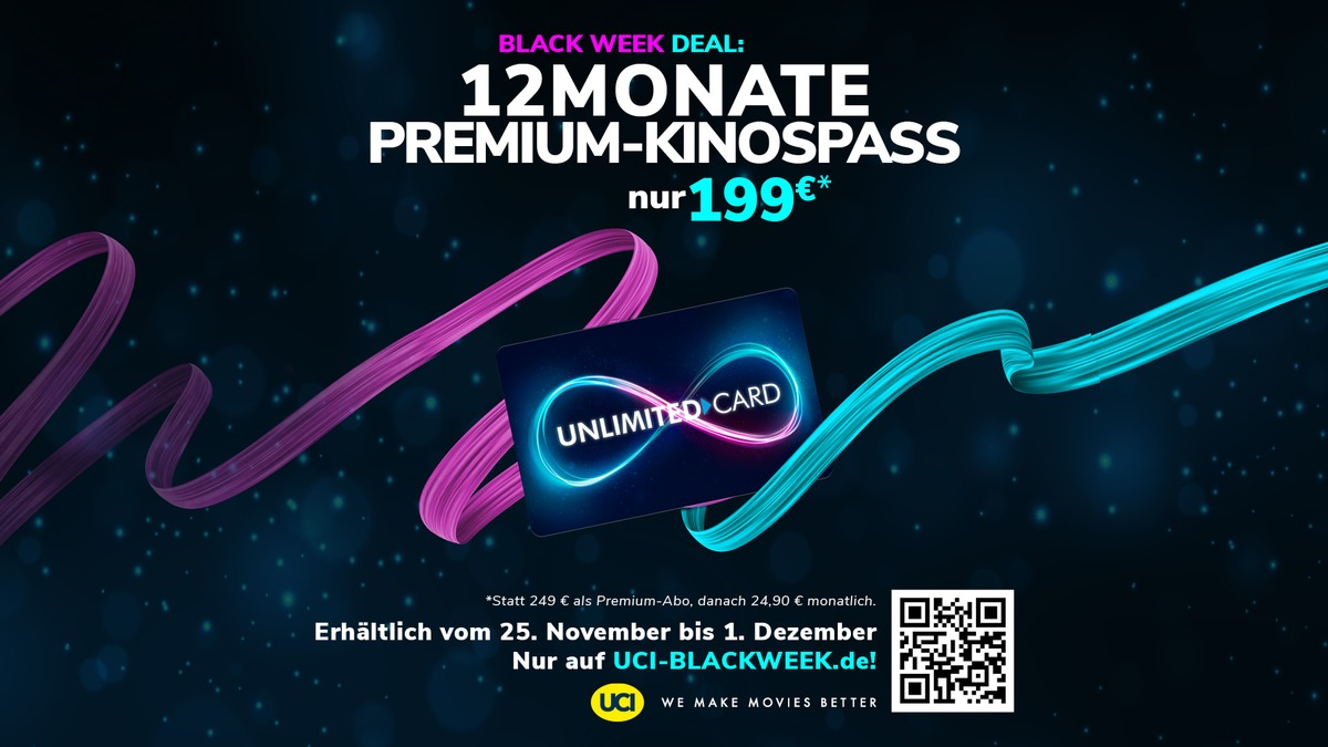 UCI BLACK WEEK DEAL / Unlimited Kino-Flatrate Angebot ab 49 Euro - Foto: presseportal.de