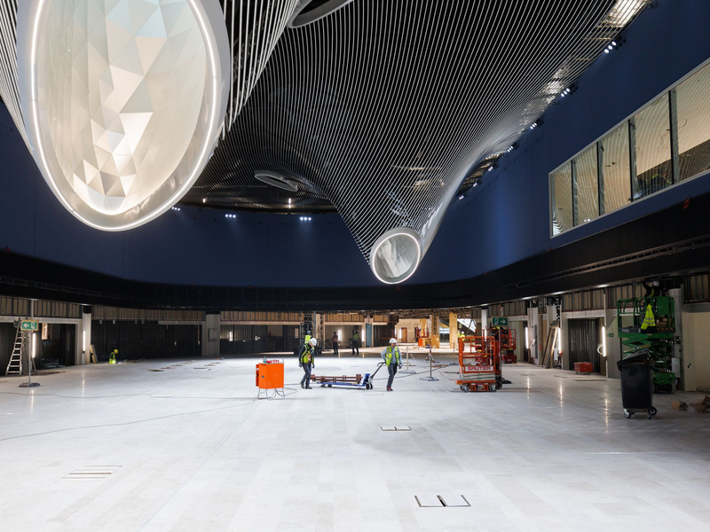 Der Innenausbau des Terminal 3 schreitet voran.  - Foto: Lando Hass/dpa
