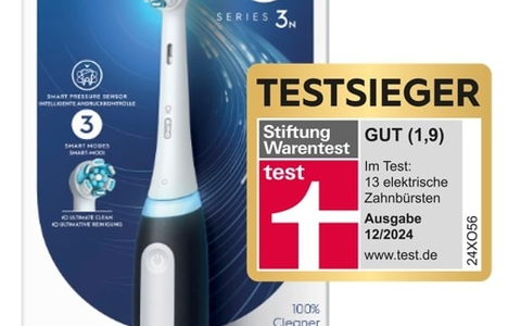 Die innovative iO-Technologie von Oral-B überzeugt erneut: Stiftung Warentest kürt die Oral-B iO3 zur besten elektrischen Zahnbürste im neuesten Testlauf - Foto: presseportal.de