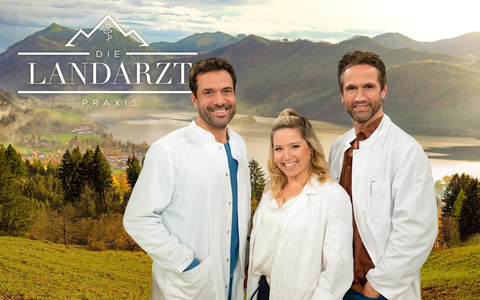 Kai Schumann Caroline Frier Oliver Franck Die Landarztpraxis - Foto: Joyn/Julia Feldhagen, presseportal.de