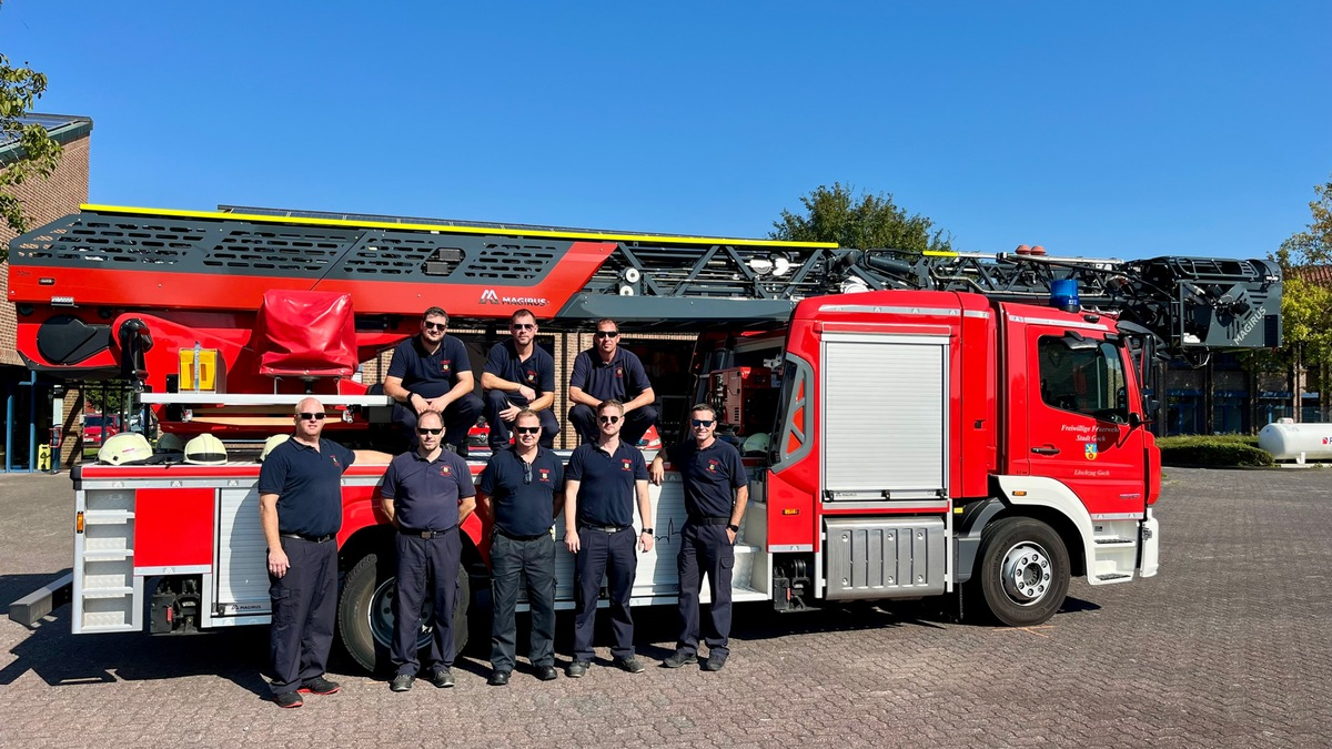 Feuerwehr Goch: Neue Drehleitermaschinisten ausgebildet - Foto: presseportal.de