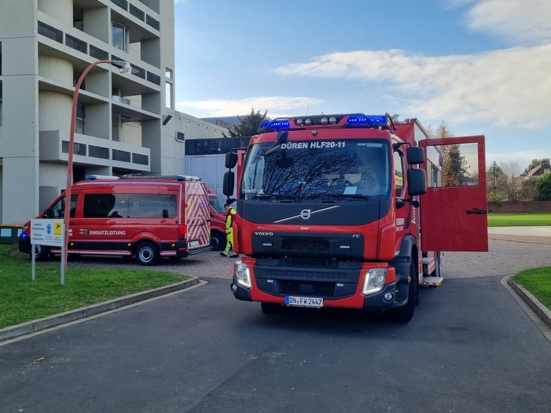 FW Düren: Schnelles Eingreifen verhindert größere Schäden bei Brand im Krankenhaus - Foto: presseportal.de