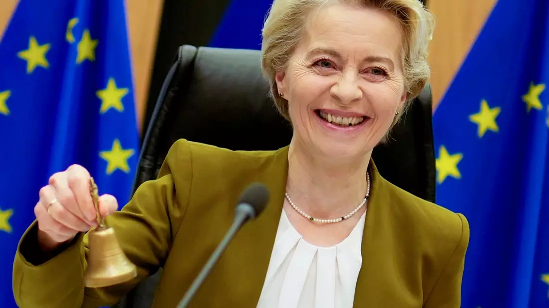 Ursula von der Leyen kann wohl bald eine neue Amtszeit ihrer Kommission einläuten (Archivbild).  - Bild: Virginia Mayo/AP