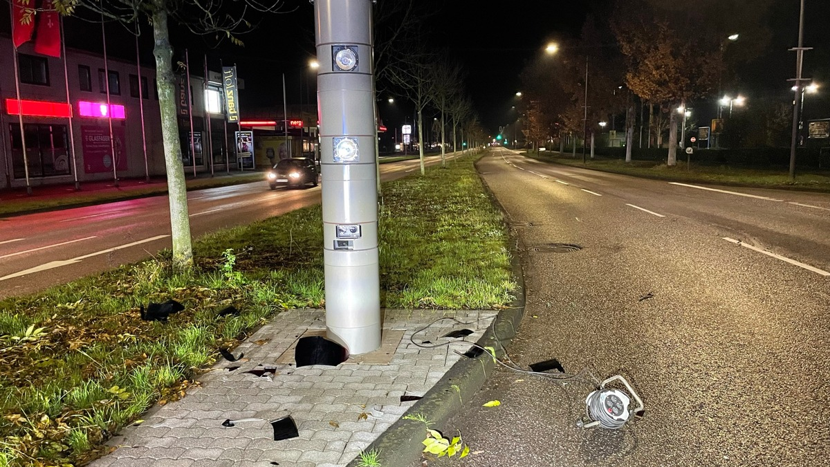 POL-PDTR: Blitzersäule in Trier mutwillig beschädigt - Foto: presseportal.de