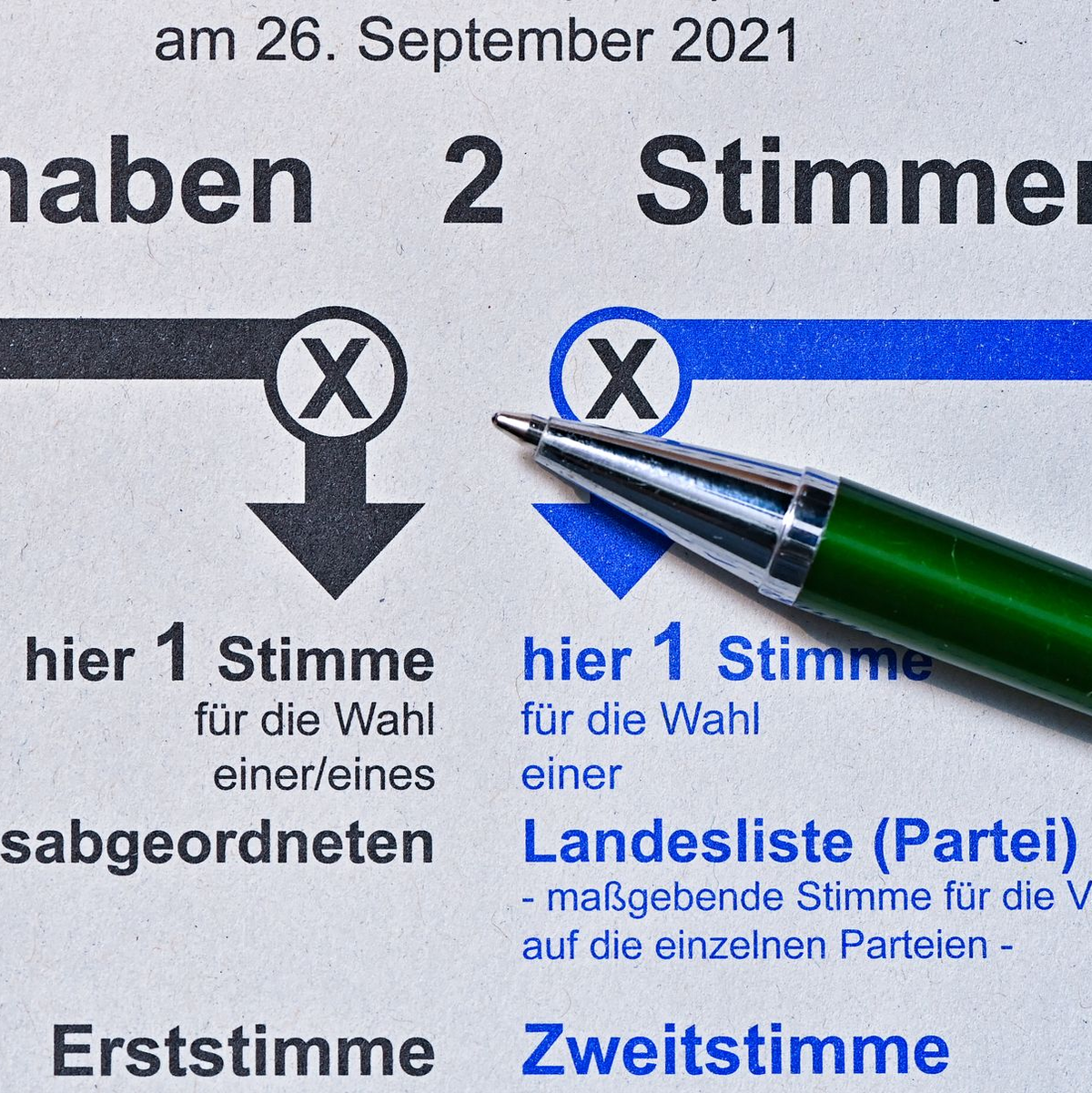 Über die Erststimme werden die Direktkandidaten gewählt, über die Zweitstimme die Zusammensetzung des Bundestages. (Archivbild) - Foto: Patrick Pleul/dpa-Zentralbild/ZB