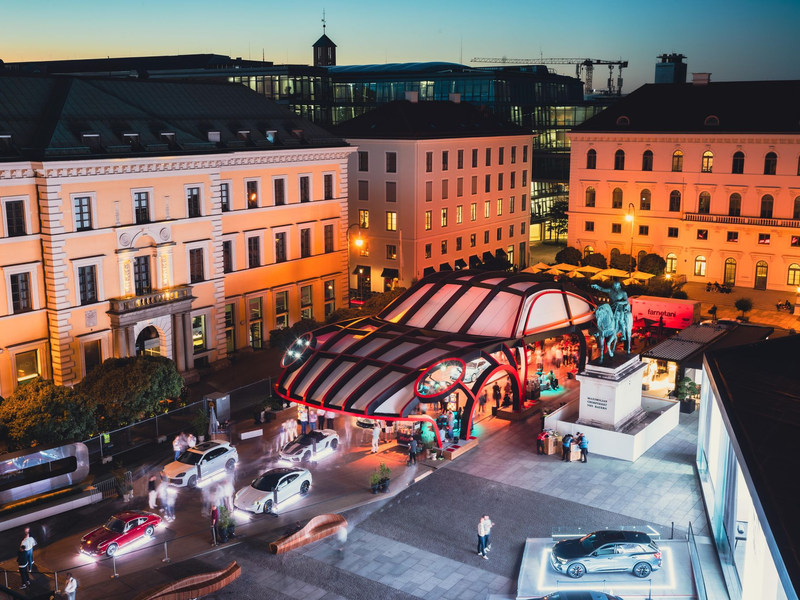Einer der umstrittenen Open Spaces in der Innenstadt bei der IAA 2023. (Archivbild) - Foto: Martin Schulz/dpa