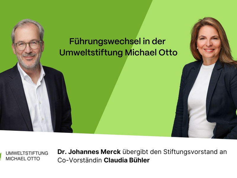Führungswechsel in der Umweltstiftung Michael Otto (UMO) / Dr. Johannes Merck verlässt nach 32 Jahren den Stiftungsvorstand. Co-Vorständin Claudia Bühler übernimmt - Foto: presseportal.de