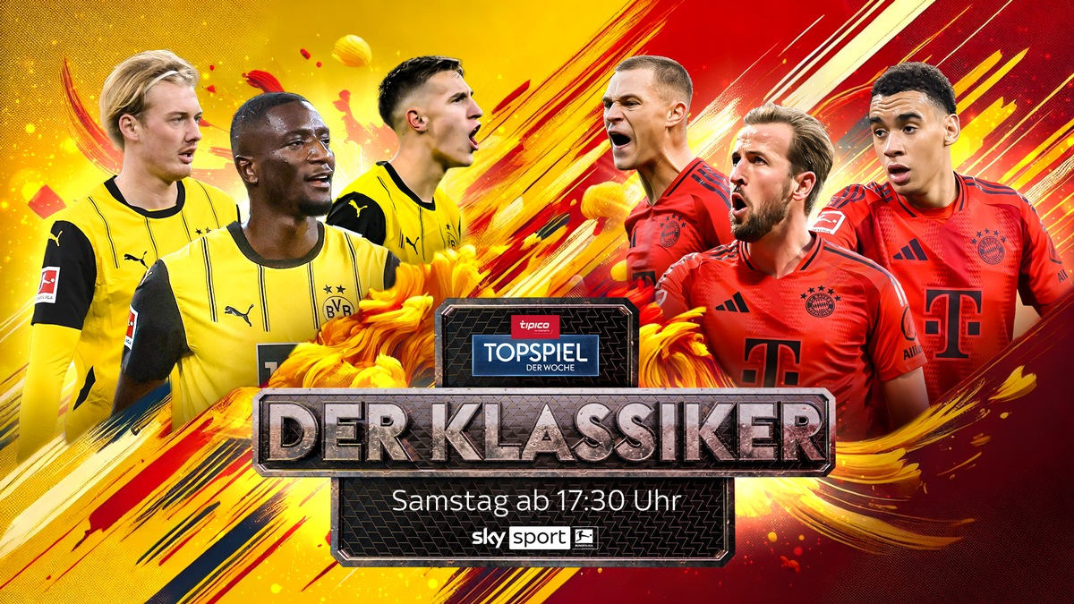 Borussia Dortmund gegen Bayern München: der Klassiker am Samstag live und exklusiv bei Sky Sport - Foto: presseportal.de