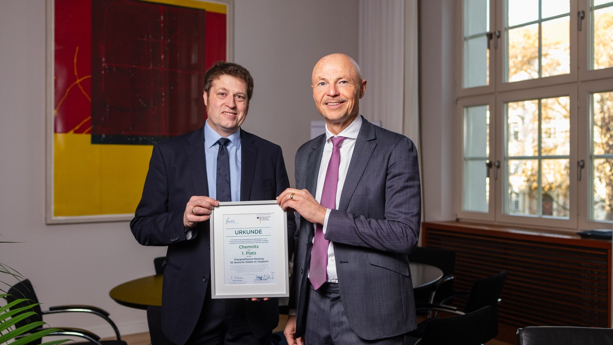 Energieeffizienteste Städte Deutschlands 2024: Chemnitz ausgezeichnet - Foto: presseportal.de