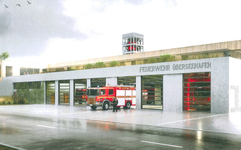 FW Bremerhaven: Neubau einer Feuer- und Rettungswache fĂĽr die Berufsfeuerwehr Bremerhaven - Foto: presseportal.de FW Bremerhaven: Neubau einer Feuer- und Rettungswache fĂĽr die Berufsfeuerwehr Bremerhaven - Foto: presseportal.de