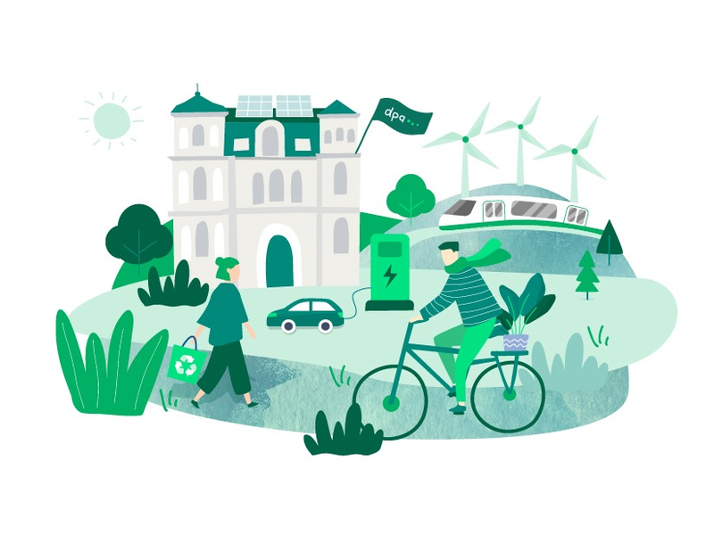 dpa-Nachhaltigkeitsbericht 2023: CO2-Ausstoß pro Kopf gesunken - Foto: presseportal.de