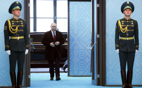 Bei einer Sitzung des Militärbündnisses OVKS droht Kremlchef Putin weitere Schläge mit seiner neuen ballistischen Rakete an. - Foto: Gavriil Grigorov/Pool Sputnik Kremlin/AP/dpa