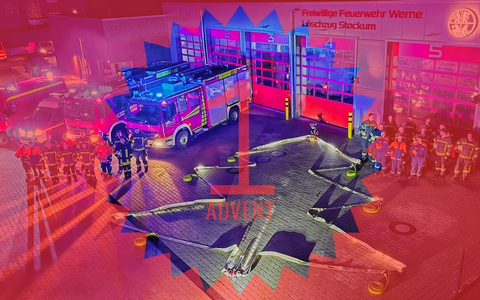 FW-WRN: Weihnachtlicher Gruß zum 1. Advent - Foto: presseportal.de