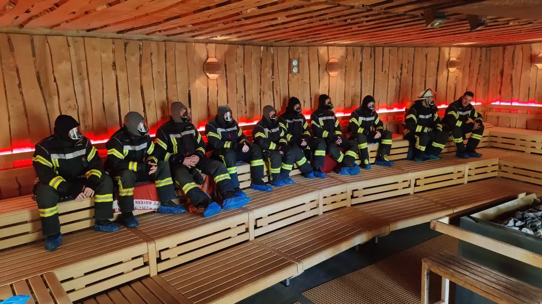 FW Celle: Feuerwehrausbildung in der Sauna - Bild: presseportal.de