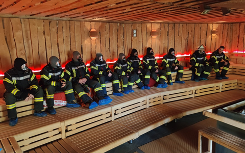 FW Celle: Feuerwehrausbildung in der Sauna - Foto: presseportal.de
