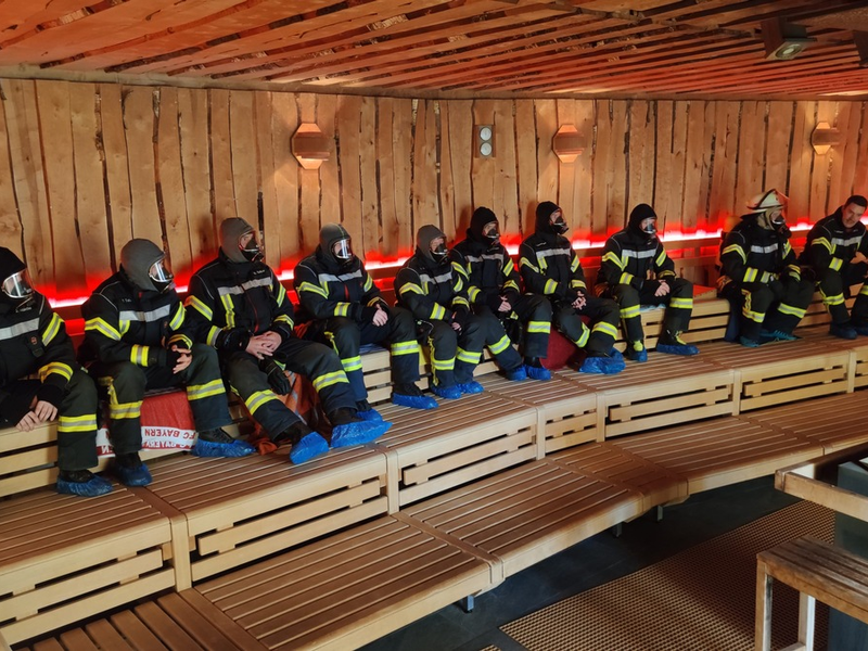 FW Celle: Feuerwehrausbildung in der Sauna - Foto: presseportal.de
