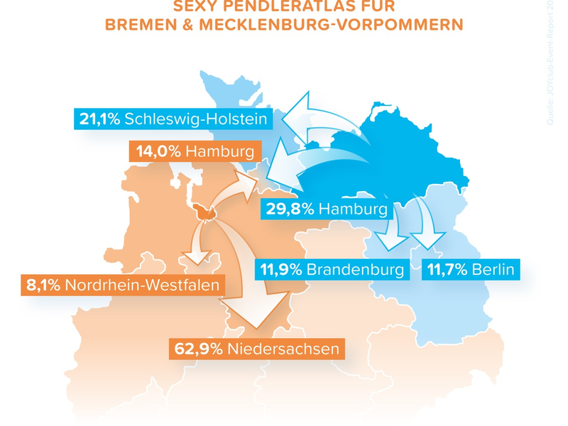 Sexy Pendleratlas: Höchste Auspendlerquote in Mecklenburg-Vorpommern - NRW feiert erotische Partys zuhause - Foto: presseportal.de
