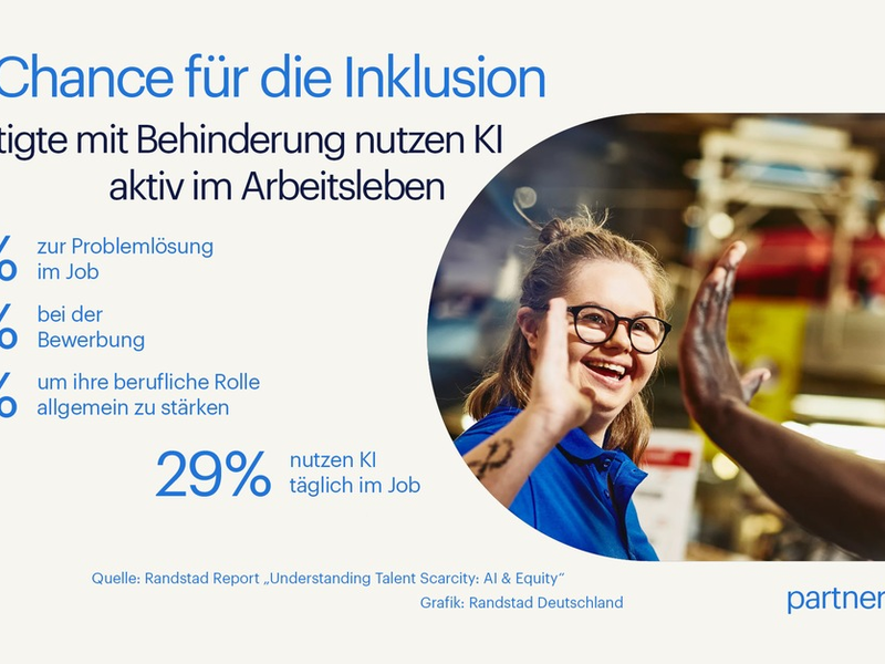 KI als Booster für mehr Inklusion am Arbeitsplatz / Randstad Report: Understanding talent scarcity - AI & Equity - Foto: presseportal.de