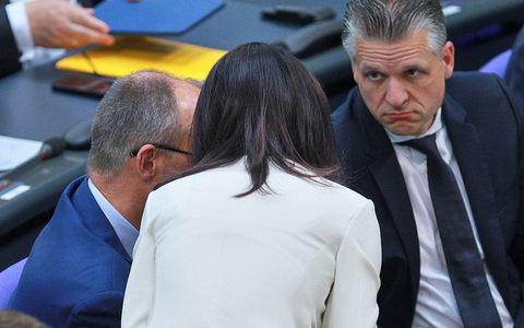 Merz, Baerbock, Frei (Archiv) - Foto: über dts Nachrichtenagentur