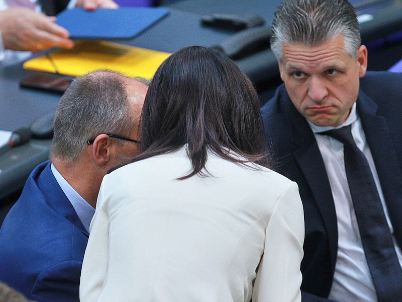 Merz, Baerbock, Frei (Archiv) - Foto: über dts Nachrichtenagentur