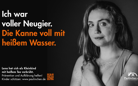 Tag des brandverletzten Kindes am 7. Dezember: Paulinchen e.V. warnt unter dem Motto Tee tut weh vor Gefahren durch heiße Flüssigkeiten - Foto: presseportal.de
