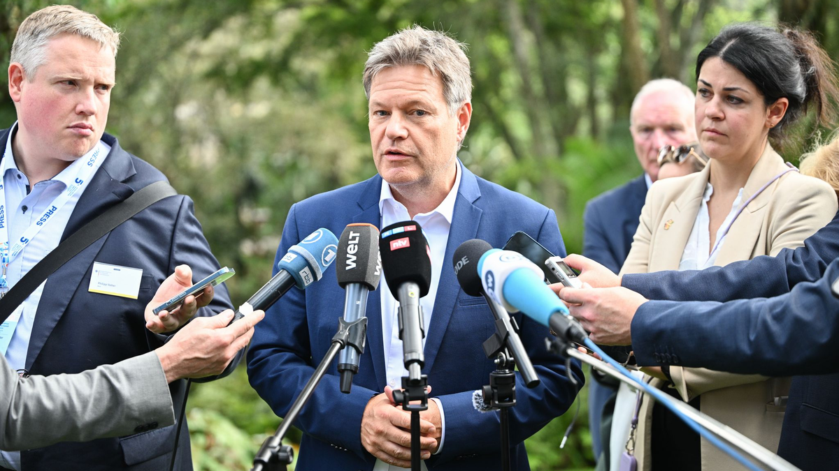 Wirtschaftsminister Habeck äußert sich zum angeschlagenen Batteriehersteller Northvolt. - Foto: Sebastian Christoph Gollnow/dpa