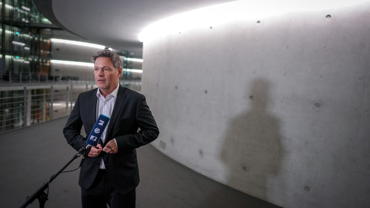 Minister Habeck vor der Sitzung des Haushaltsausschusses. - Foto: Kay Nietfeld/dpa