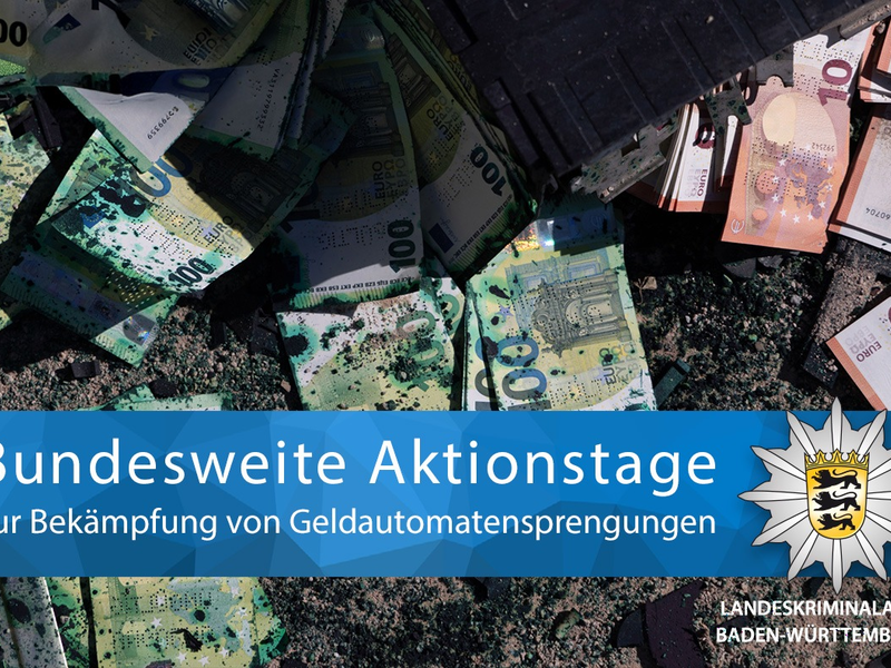 LKA-BW: Bundesweite Aktionstage zur Bekämpfung von Geldautomatensprengungen - Foto: presseportal.de