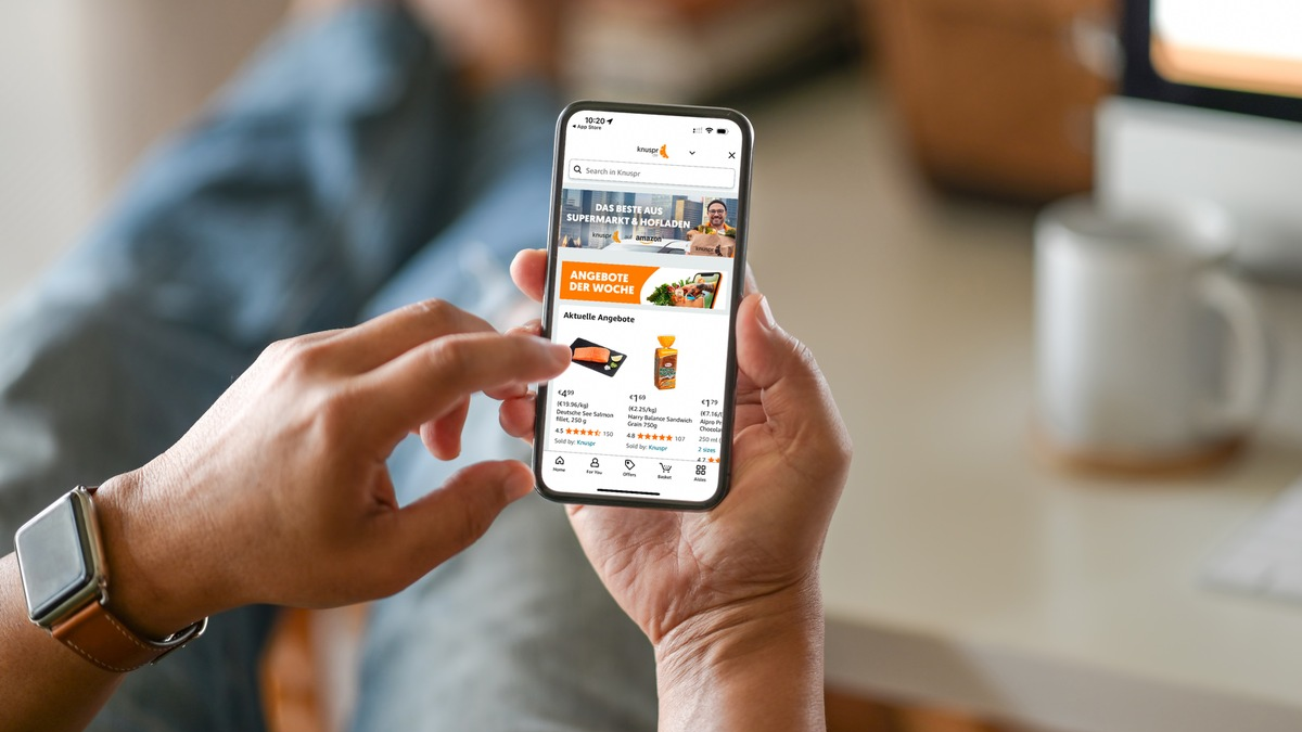 Jetzt auch im Rhein-Main-Gebiet und im Großraum München: Amazon Prime-Mitglieder können frische Lebensmittel von Knuspr auf Amazon.de bestellen - Foto: presseportal.de