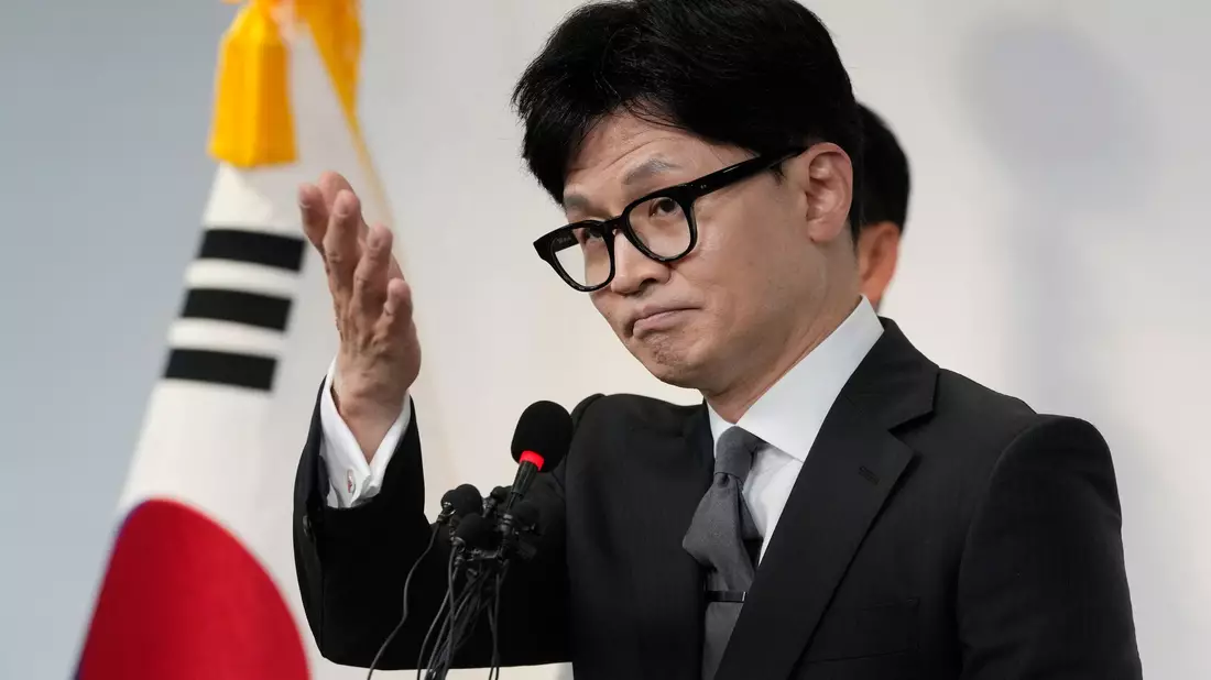 Han Dong Hoon, Vorsitzender der Regierungspartei, übt Druck auf Präsident Yoon aus. (Archivfoto) - Bild: Ahn Young-joon/AP