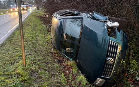 FW-ROW: PKW kommt von der Fahrbahn ab und rutscht in den Graben - Foto: presseportal.de