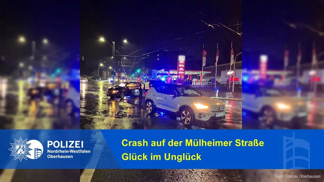 POL-OB: Crash auf der Mülheimer Straße - Glück um Unglück - Bild: presseportal.de